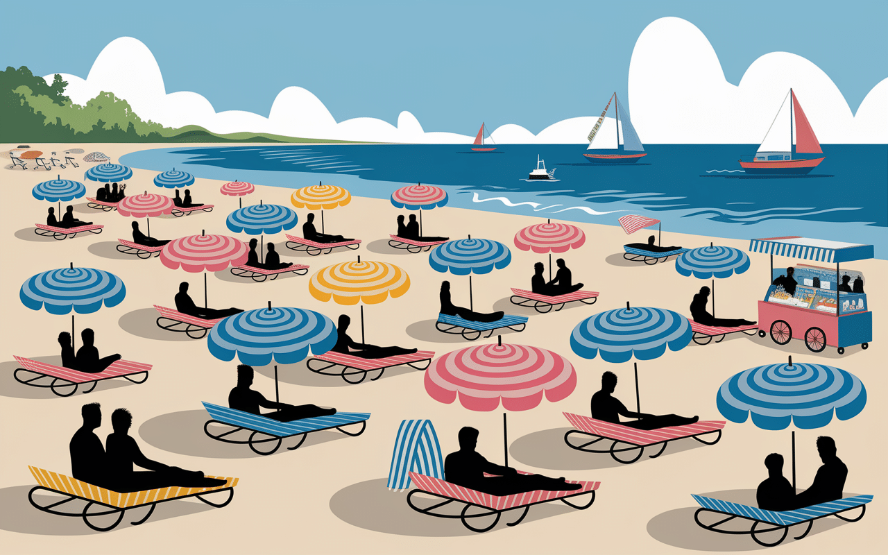 Plage bondée à éviter au Cap d’Agde