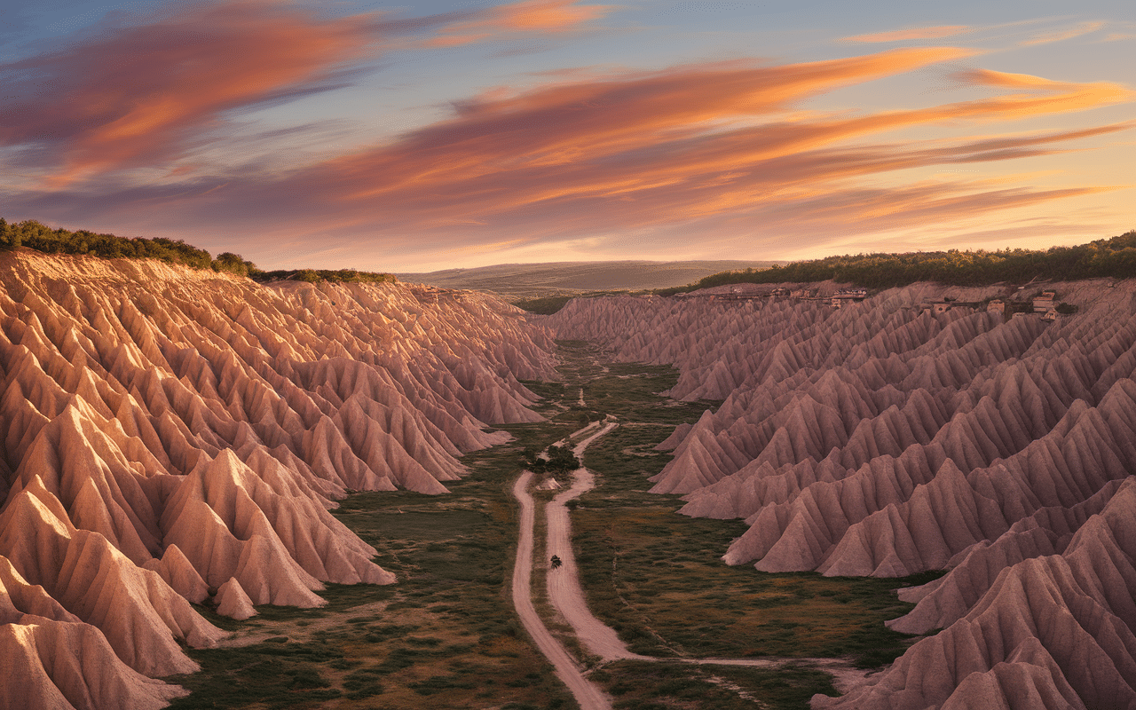 Paysage vallée troglodytes Turquie montgolfières