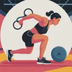 illustration souleve de terre avec haltere en salle de sport moderne