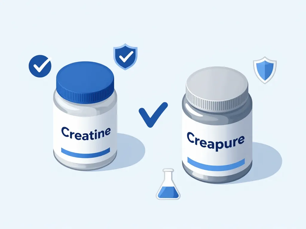 creatine monohydrate ou creapure différence qualité visuelle