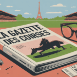 La Gazette des Courses le journal sur une table avec accessoires turf