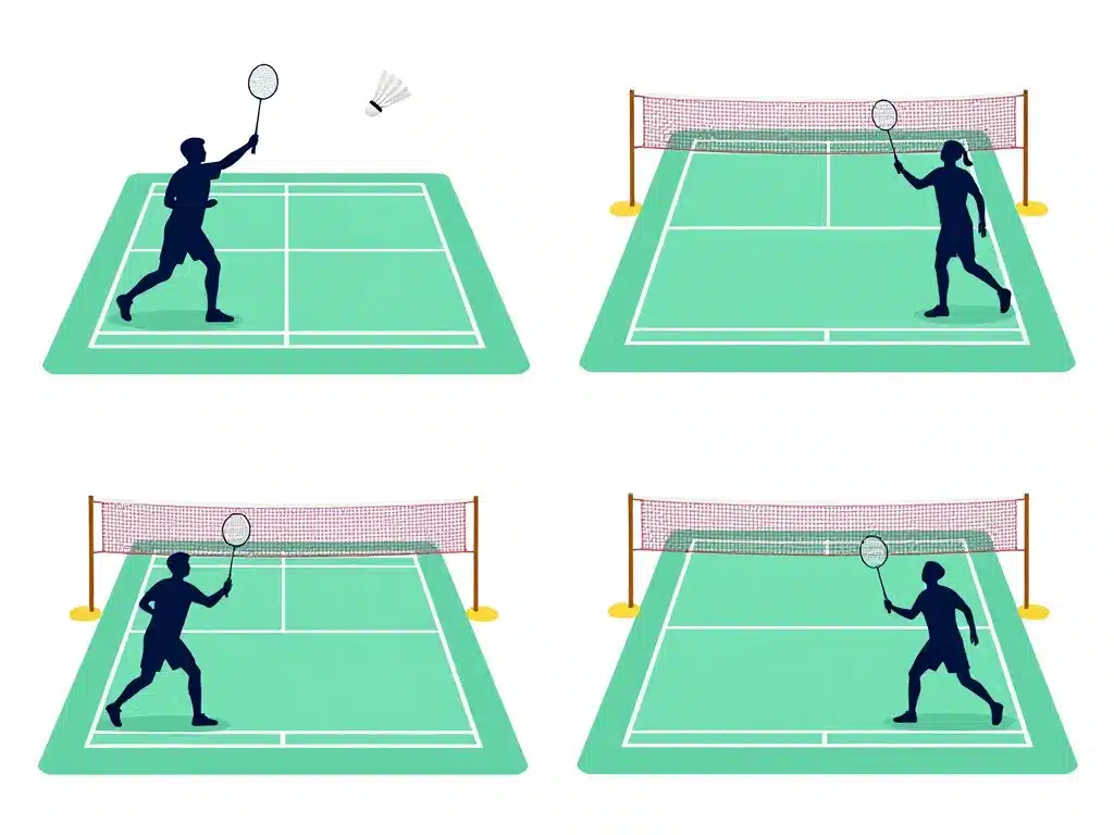 Bases règles du badminton court matériel