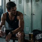 alcool et le sport athlète bière vestiaire