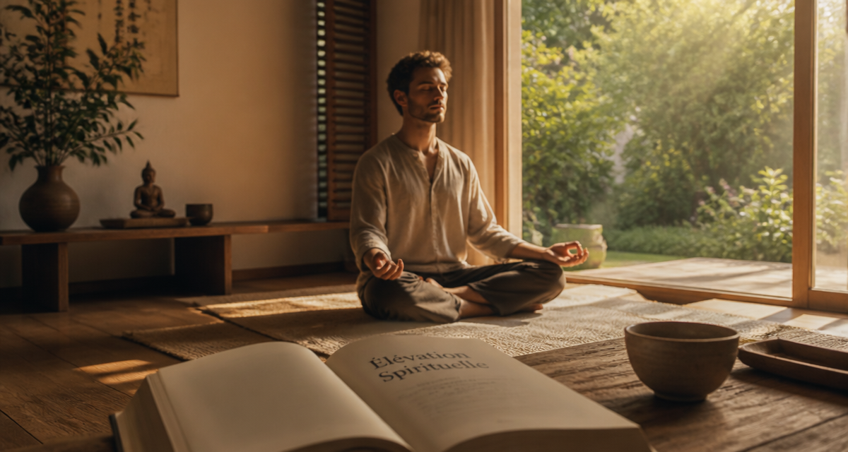 elevation spirituelle homme meditant