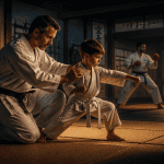 karateka metier professeur corrige eleve dojo