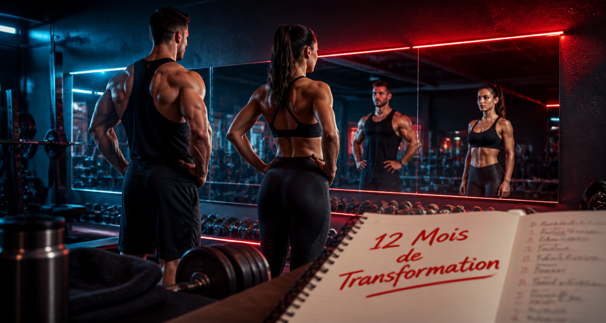 1 an de musculation avant apres homme femme
