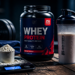 1 scoop de whey en gramme sur balance