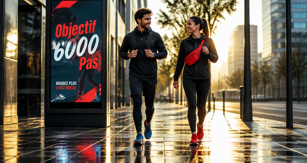 6000 pas par jour marche sportive en ville