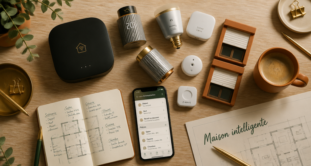 Domotique définition : box, smartphone, capteurs, maison intelligente