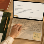 exemple mail après visite appartement sur ordinateur portable