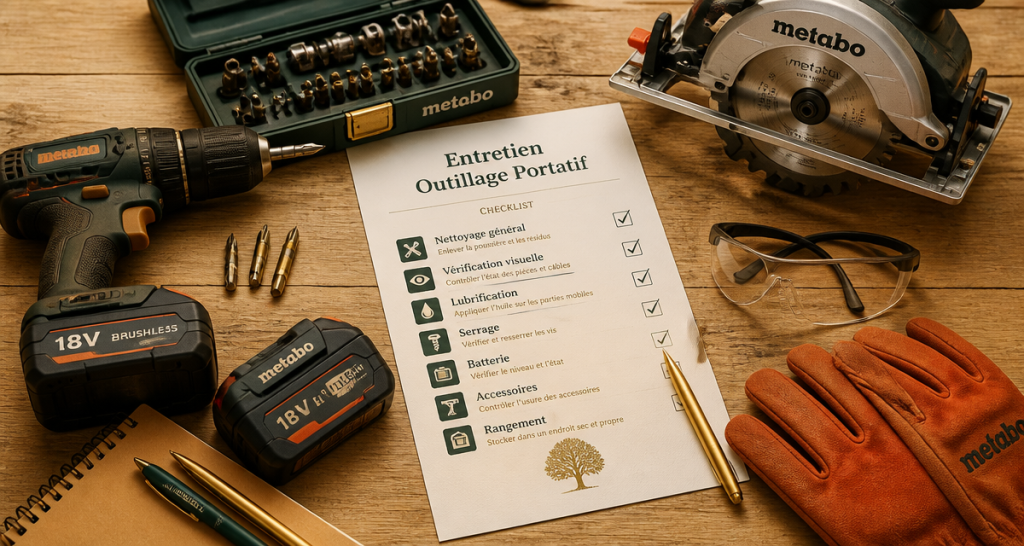 outillage portatif professionnel 18V Brushless checklist