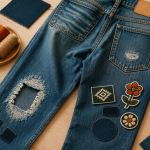 réparer un trou dans un jean sans machine à coudre patchs et outils