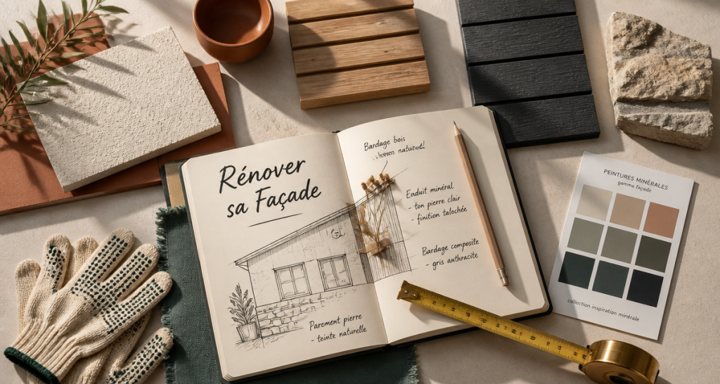 solutions rénover ou embellir façade échantillons matériaux