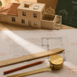 Plan surélévation maison et voisinage avec outils architecte
