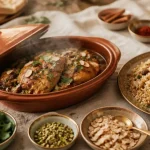 Accompagnement tajine : riz pilaf aux amandes et raisins secs