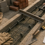 Fondation mur de cloture 40 cm : semelle filante en béton armé