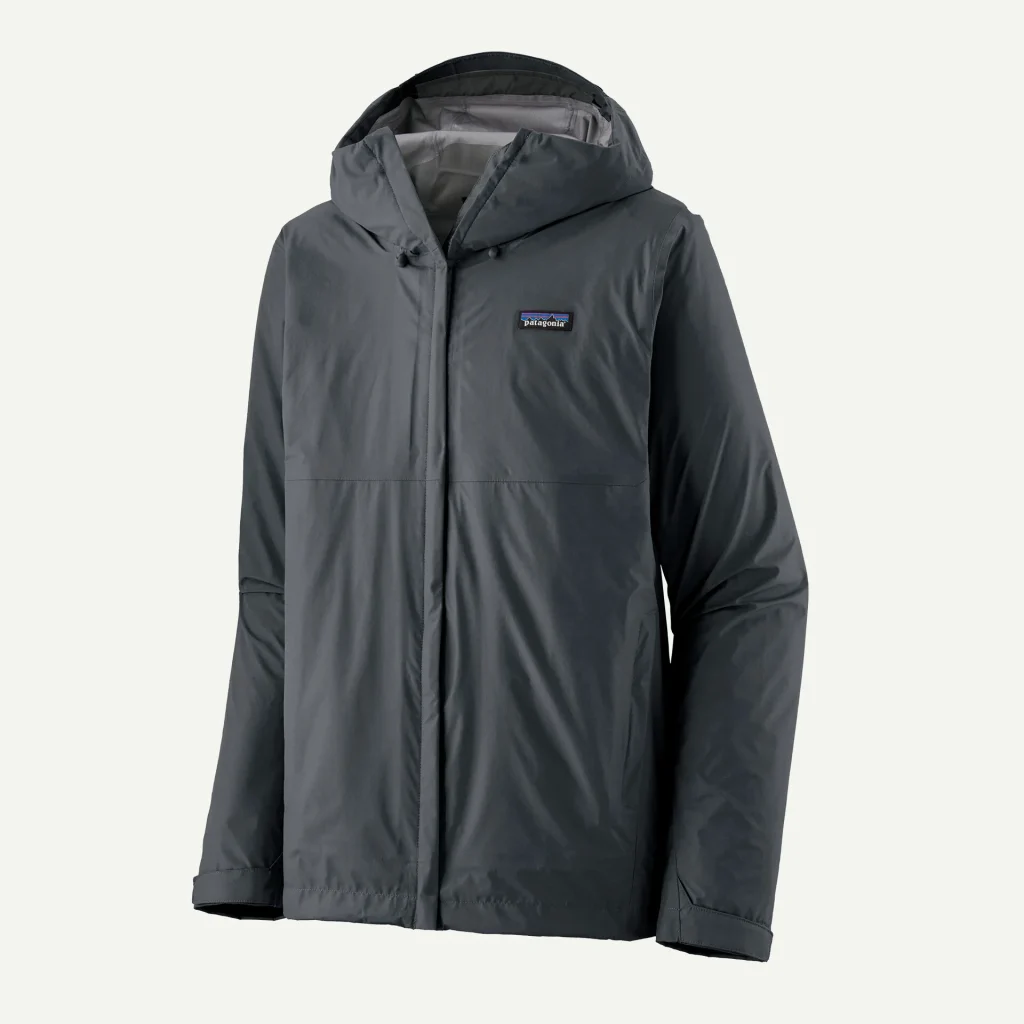 A product image for a rain jacket for men from the brand Patagonia. Clicking this image will take you to the product page