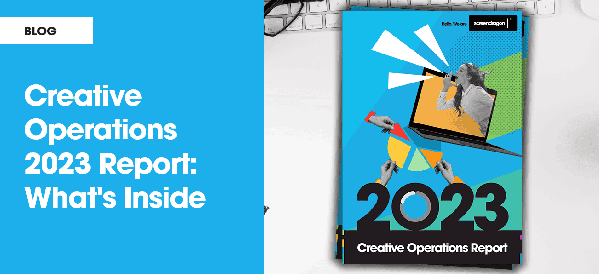 Creative Operations 2023 report cover with digital and print elements.