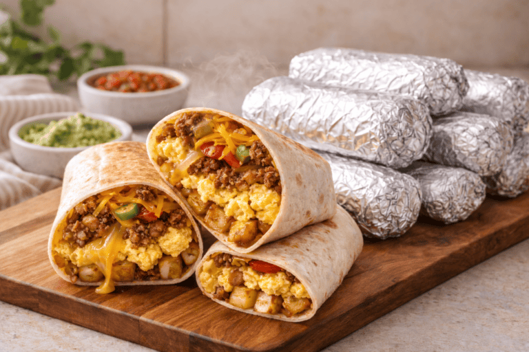Freezer Breakfast Burritos
