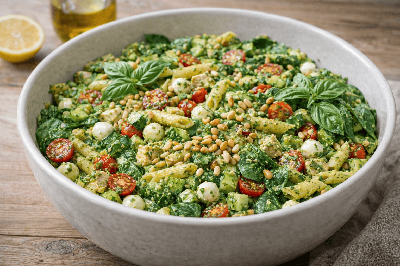 Chicken Pesto Pasta Salad