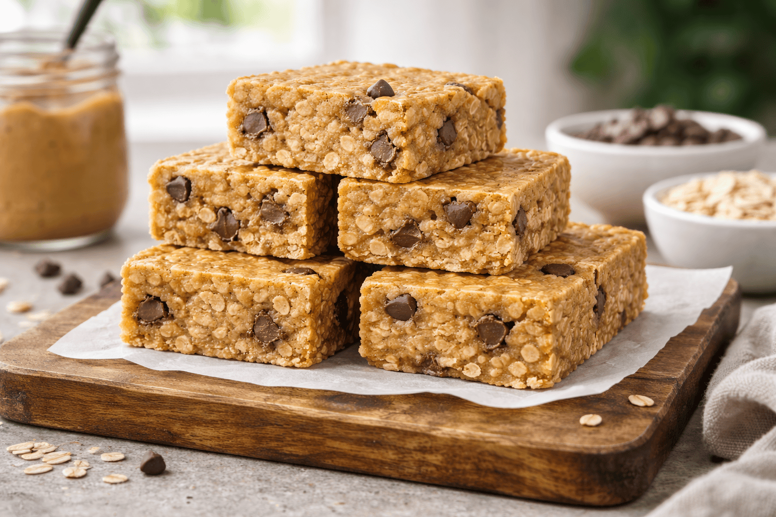 No-Bake Peanut Butter Oatmeal Bars