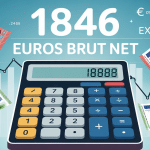 Illustration infographique calcul 1846 brut en net