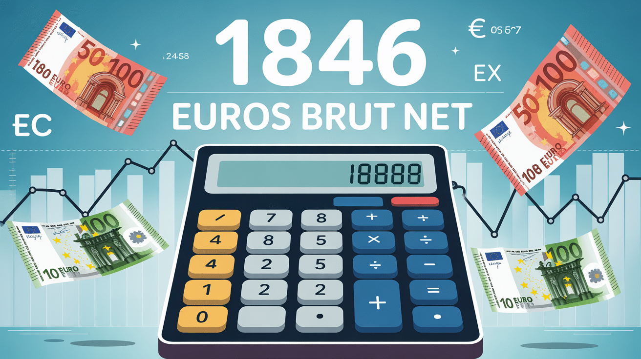 Illustration infographique calcul 1846 brut en net