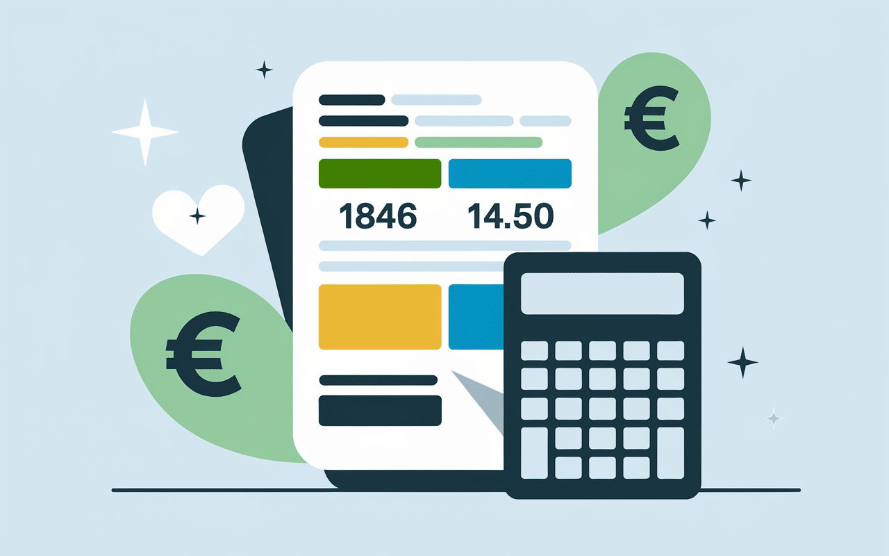 Fiche de paie simplifiée avec chiffres 1846 brut en net