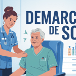 Aide soignante demarche de soin prenant soin patient
