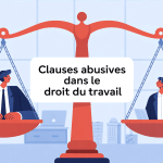 Illustration balance justice clauses abusives droit du travail