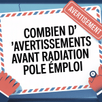 bureau administratif combien d'avertissement avant radiation pole emploi