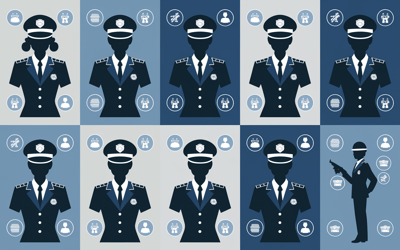 Portraits femmes général gendarmerie uniformes
