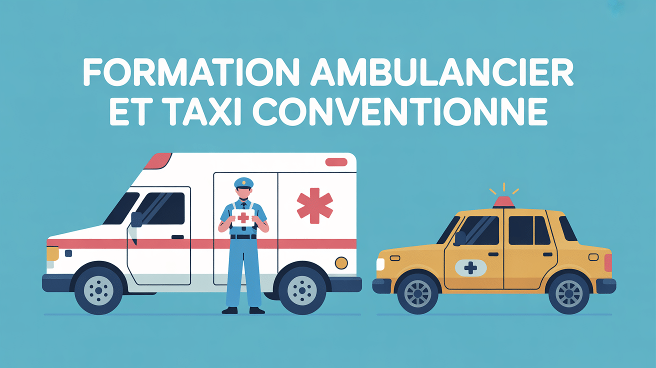 formation ambulancier taxi visuel moderne