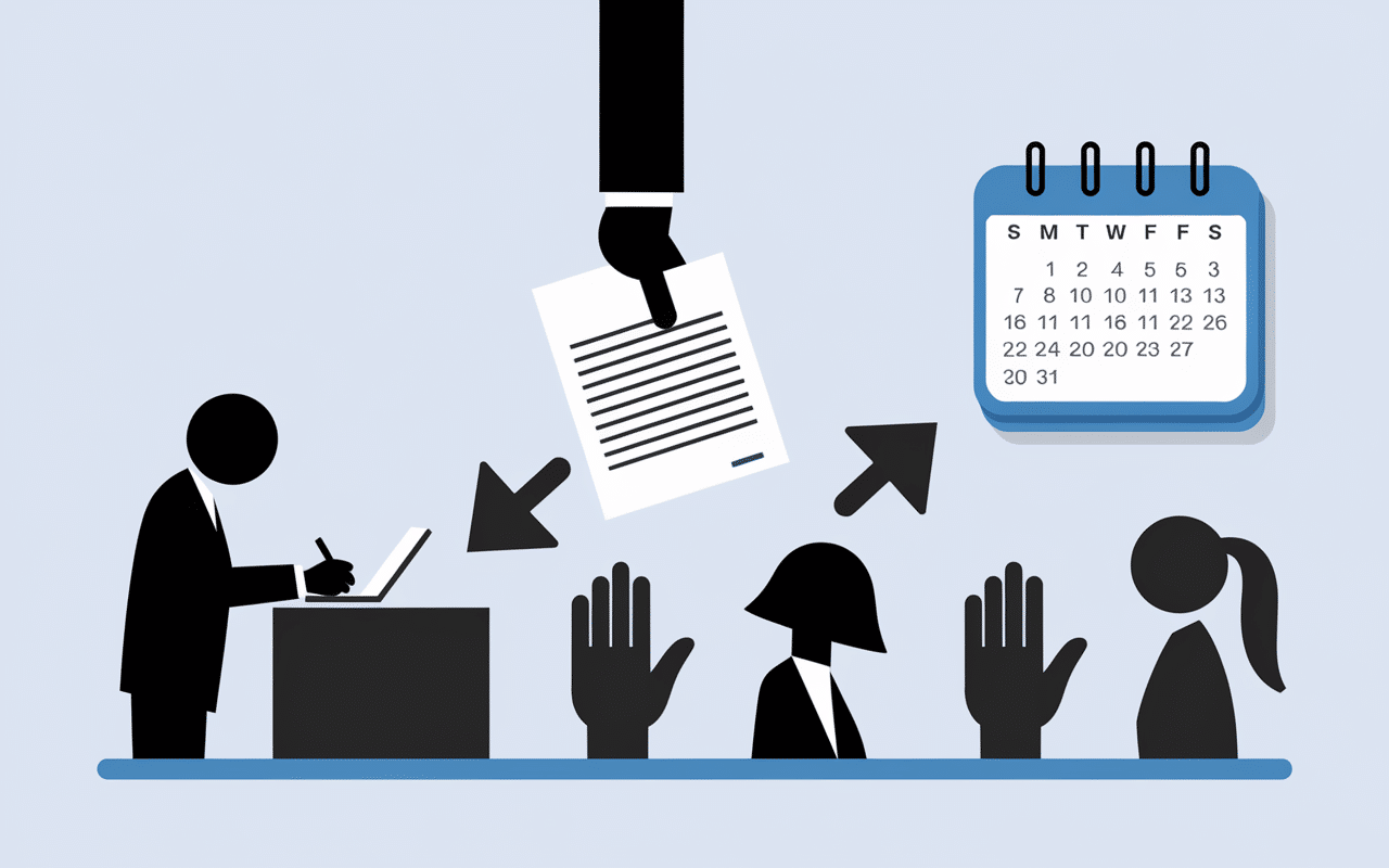 Etapes lettre de demission McDo en image progression infographique