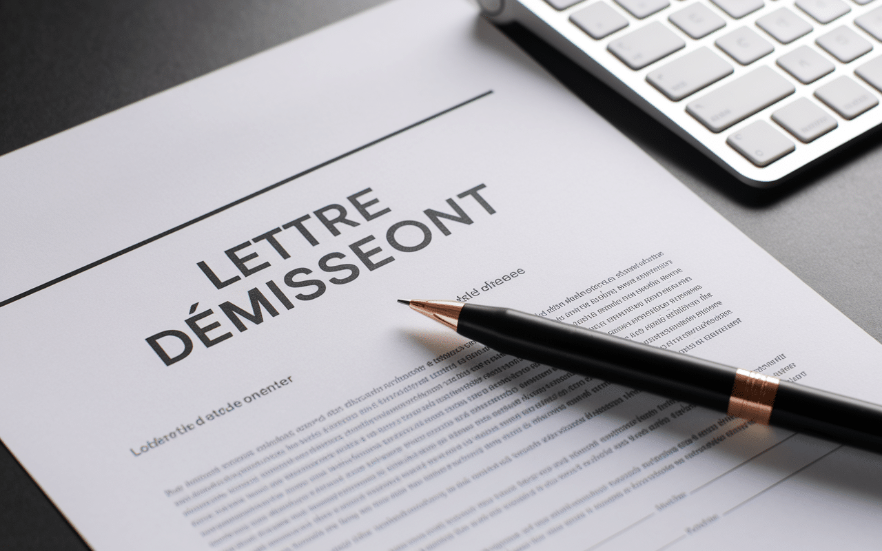 Rédaction lettre de demission McDo gros plan document