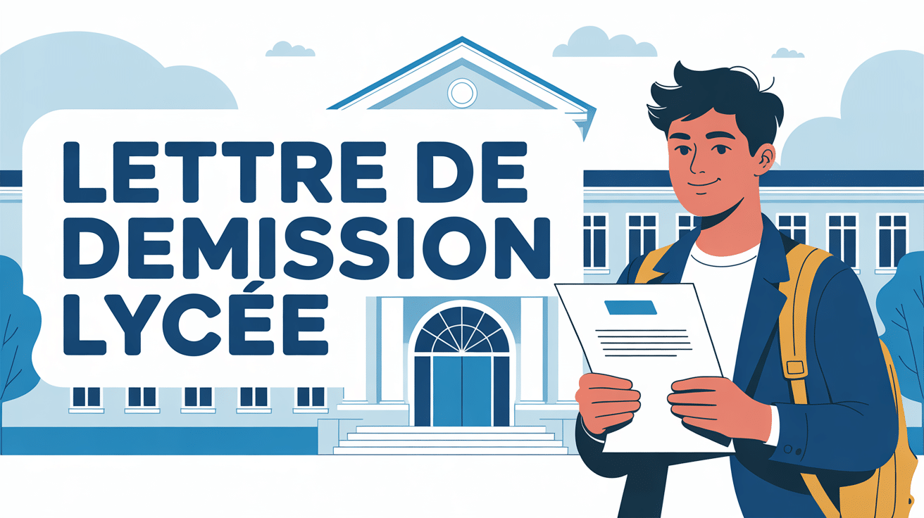 illustration lettre de demission pour un lycée élève bâtiment scolaire