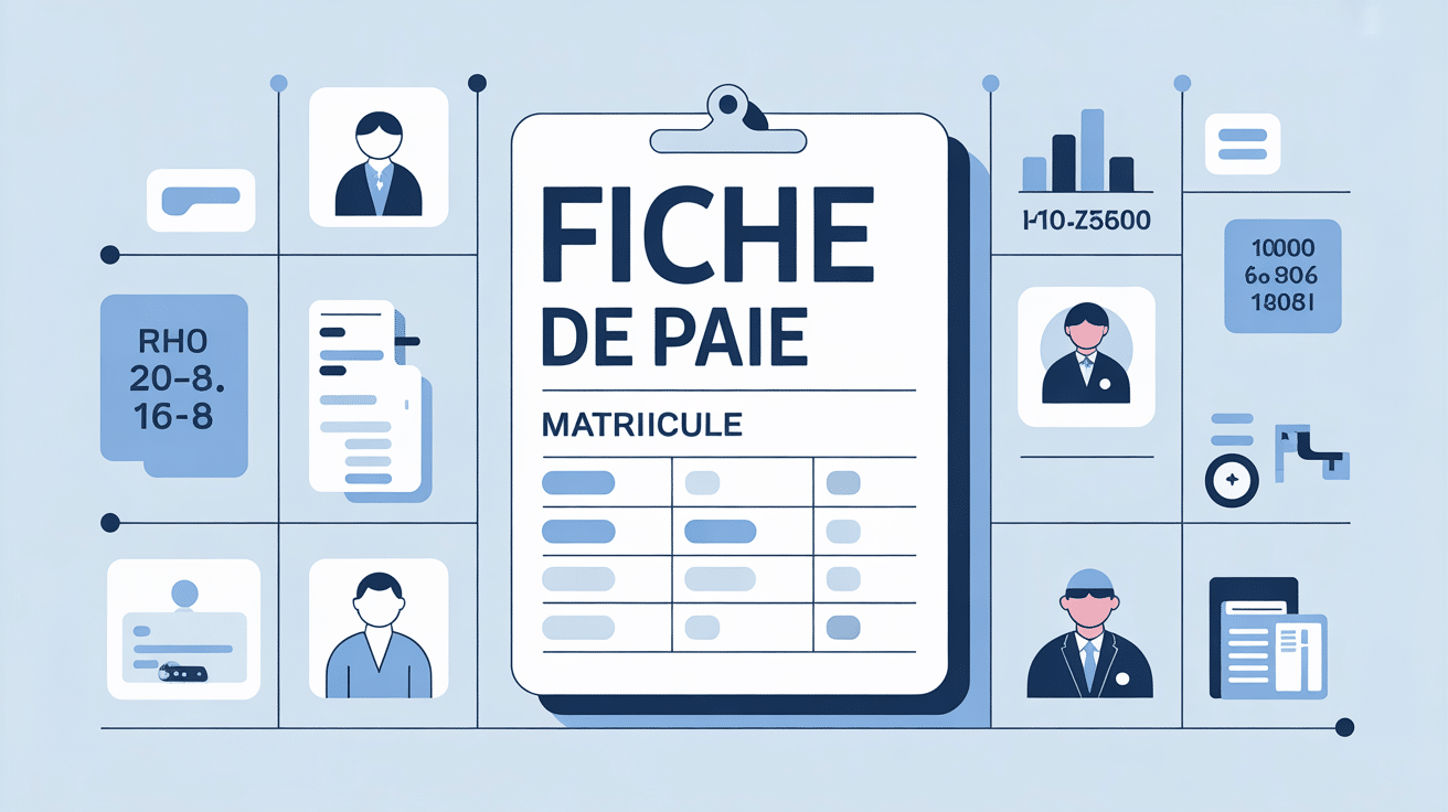 Illustration matricule fiche de paie exemple moderne