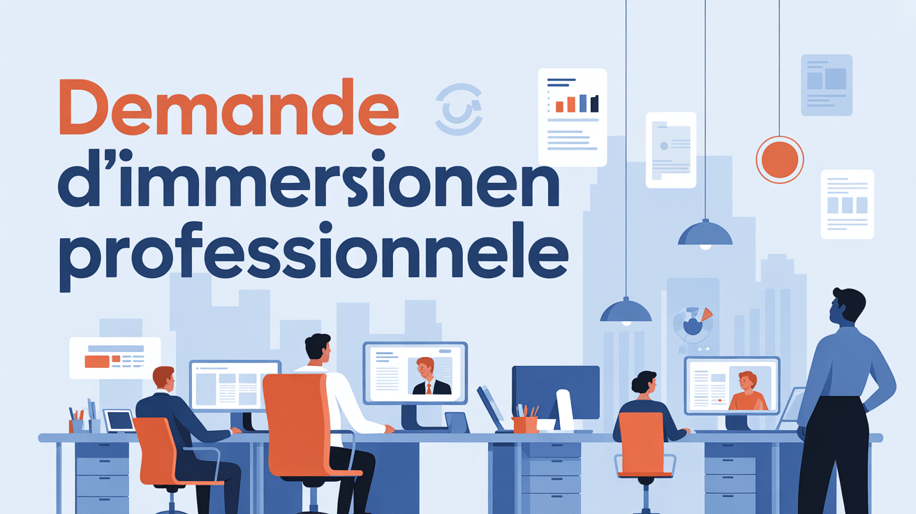 modèle demande d'immersion professionnelle en environnement de bureau