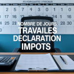 bureau avec documents où trouver le nombre de jours travaillés pour les impôts