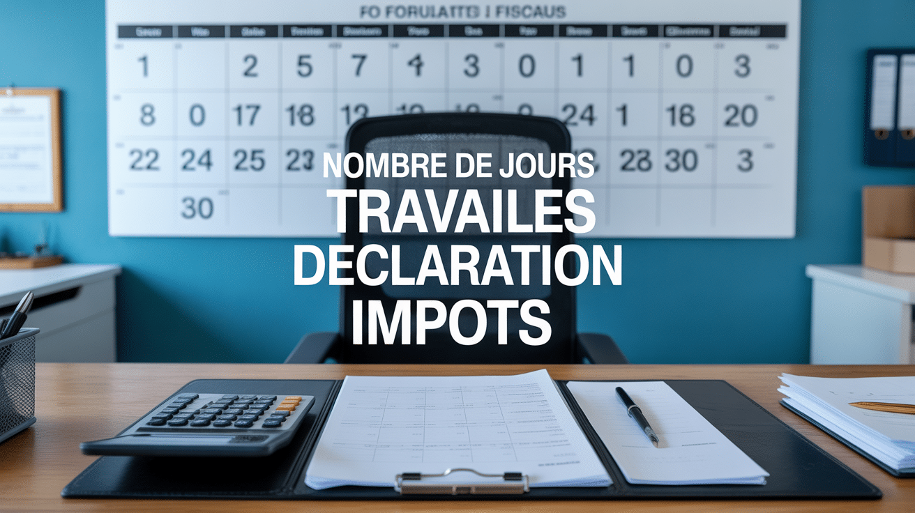bureau avec documents où trouver le nombre de jours travaillés pour les impôts