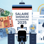 smic allemagne 2024 bureau stylisé euro calculatrice