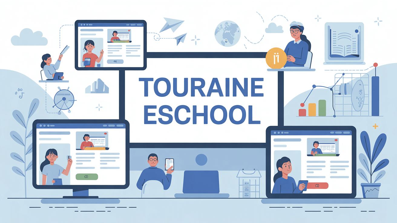interface touraine eschool sur ordinateurs et tablettes