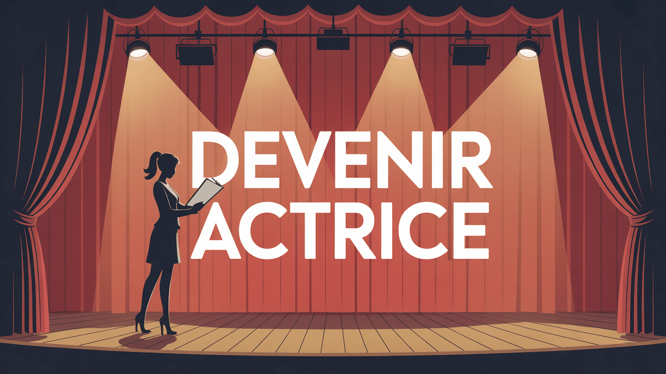 comment devenir une actrice femme sur scène théâtre projecteurs