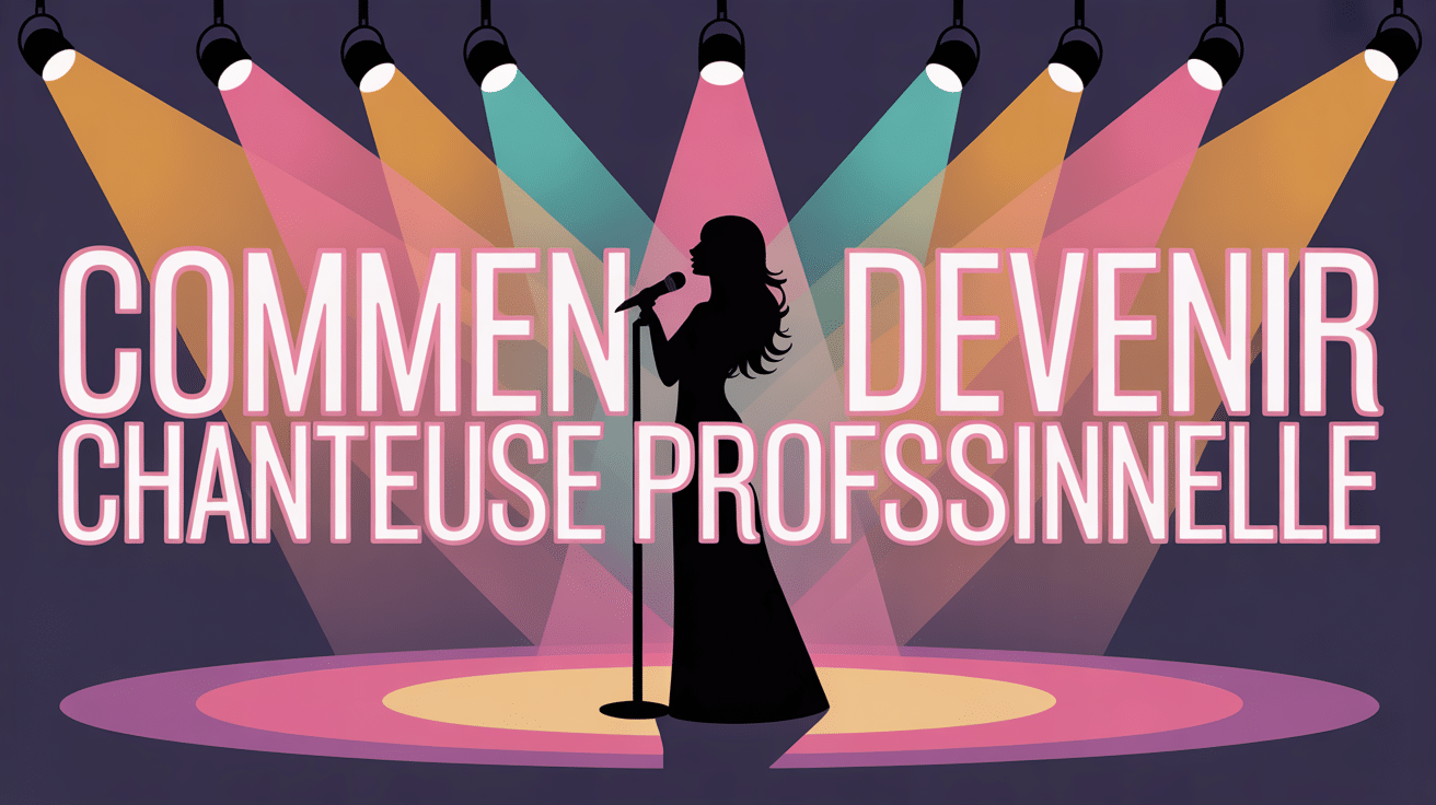 comment devenir une chanteuse sur scène micro projecteurs