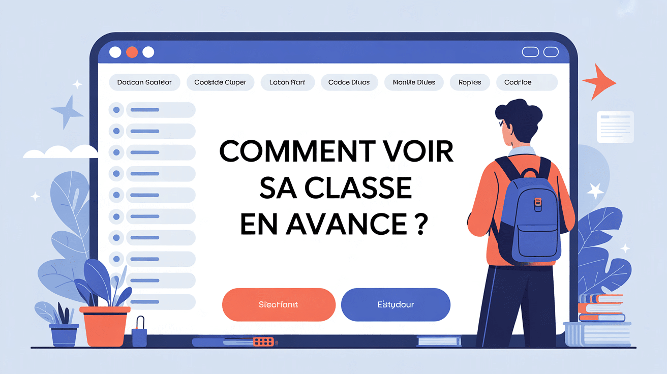 comment voir sa classe en avance illustration écran
