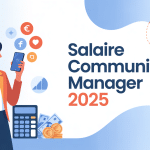 community manager salaire smartphone icônes euros