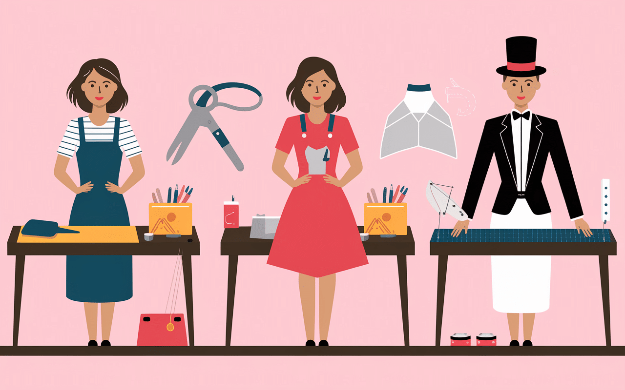 Progression compétences formation couture débutant expert