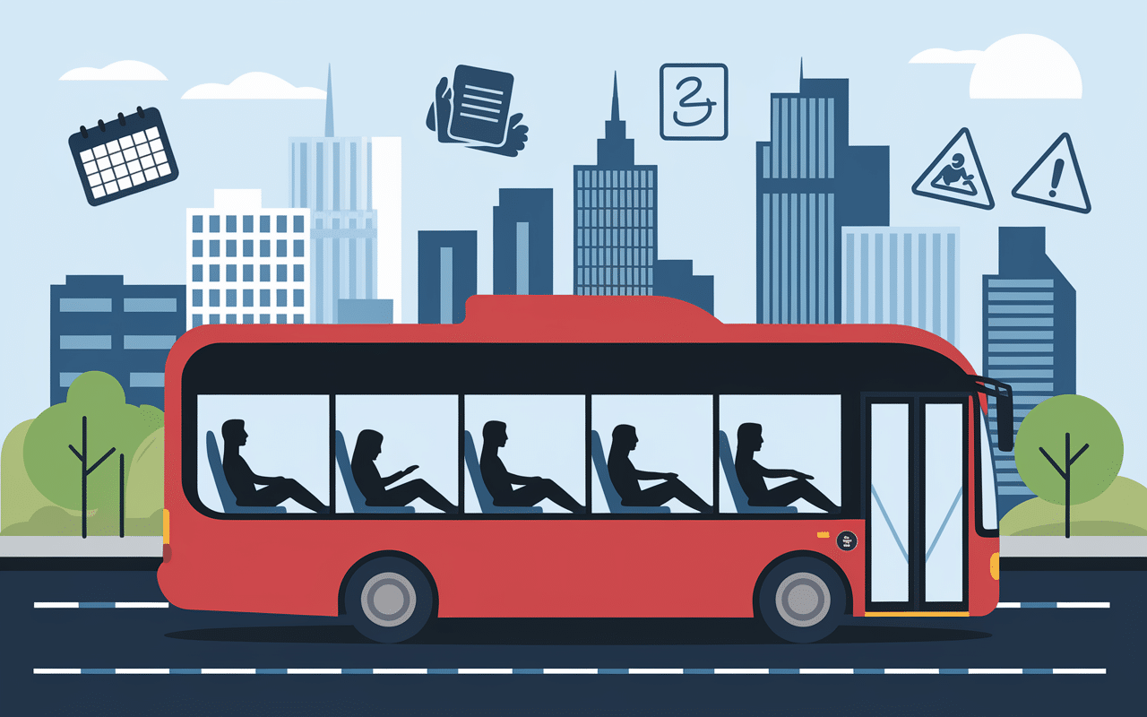 illustration avantages devenir chauffeur de bus