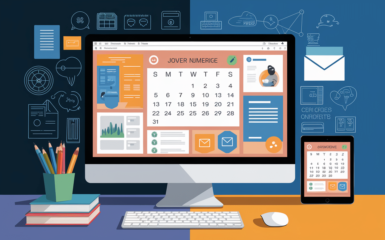 Ecran educartable calendrier messagerie partages