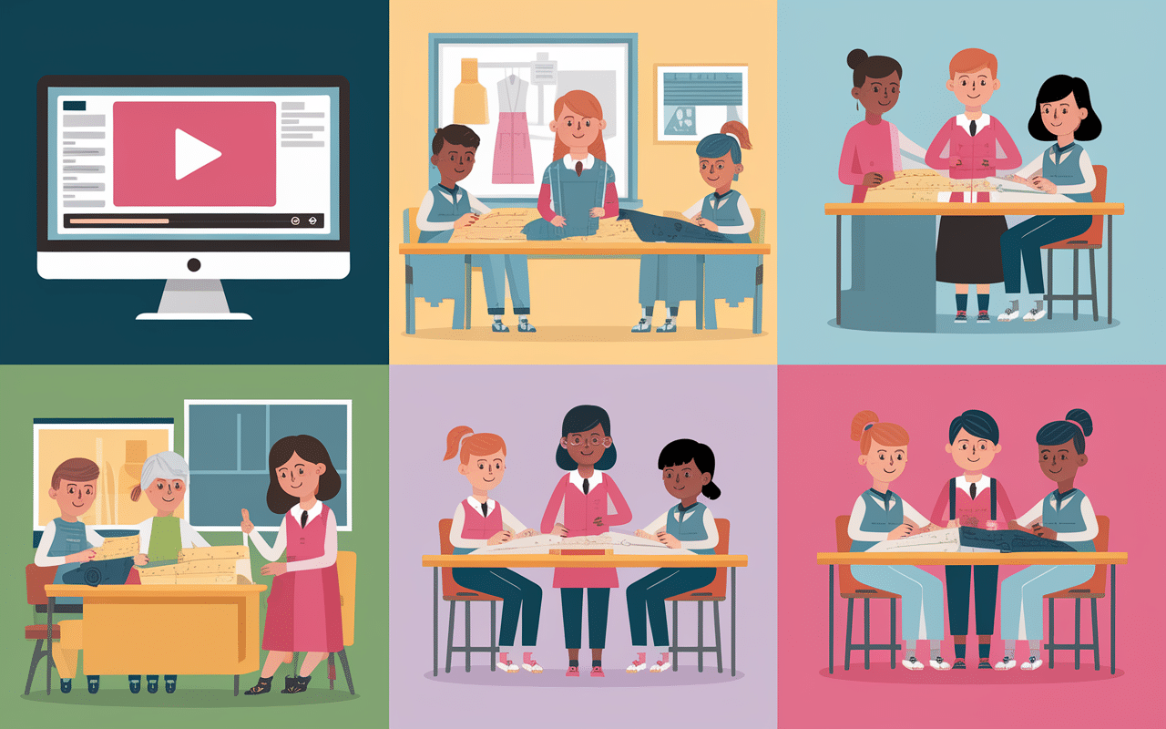 Formats formation couture ordinateur salle groupe